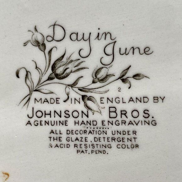Vintage Johnson Bros Day In June Platter - Picture 3 of 3